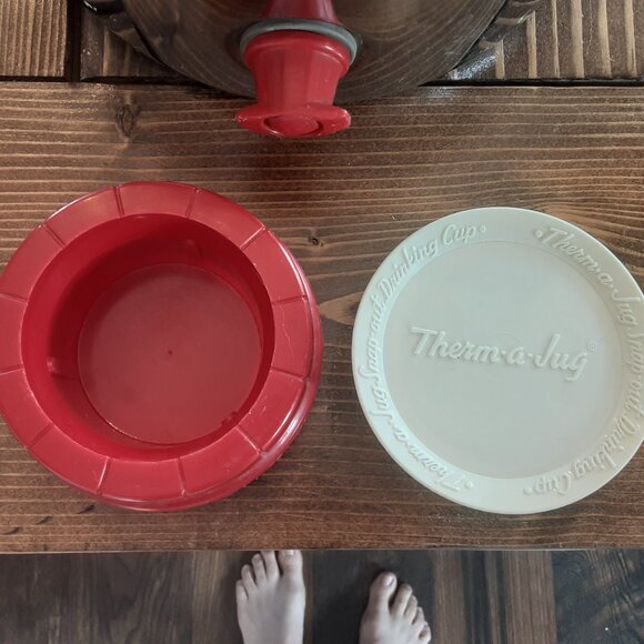 Vintage 1960's Knapp Monarch Therm A Jug Chrome Green 1 Gallon - Picture 2 of 9